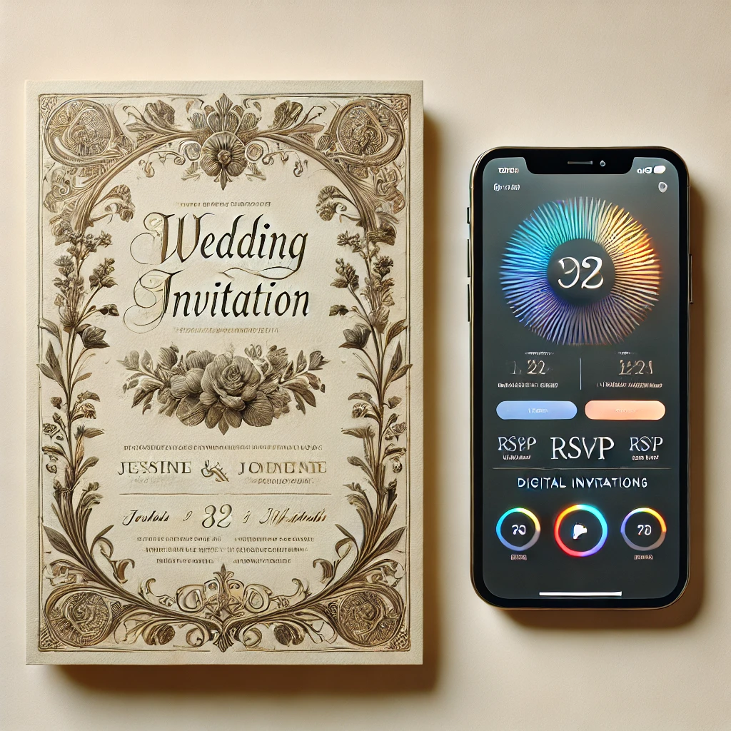 Invitación de boda en papel vs digitales